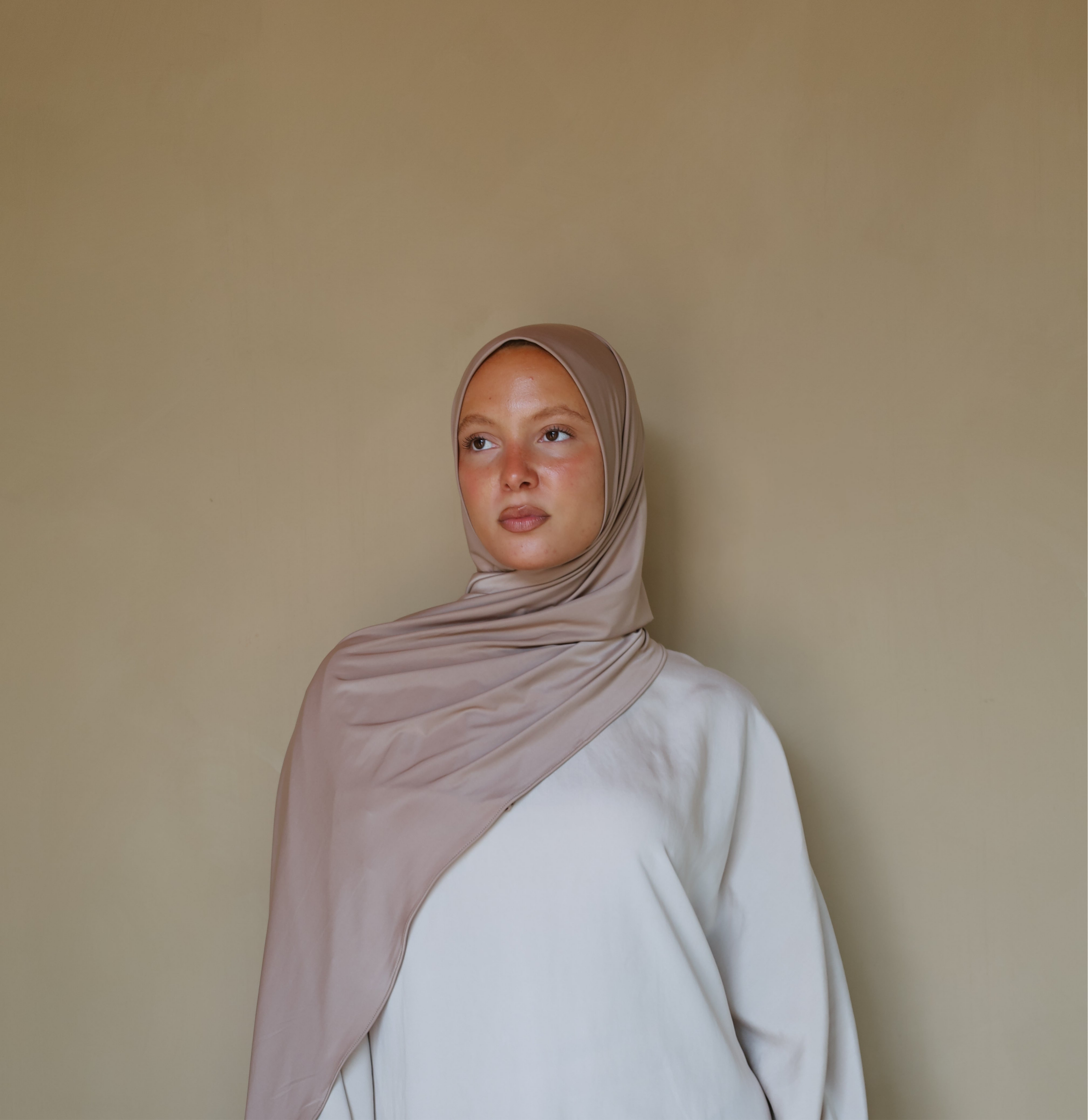 Ivory sandstone liquid jersey scarfs