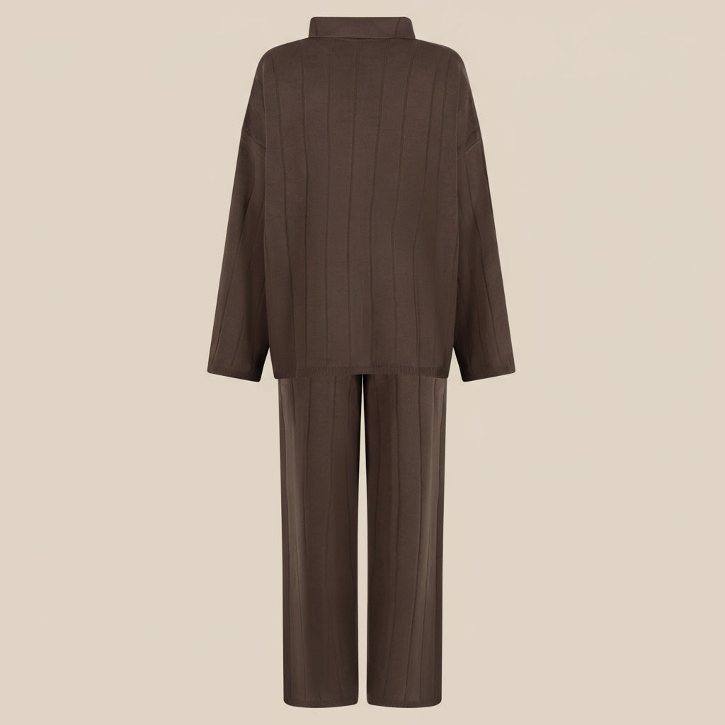 Ease knit set Brown
