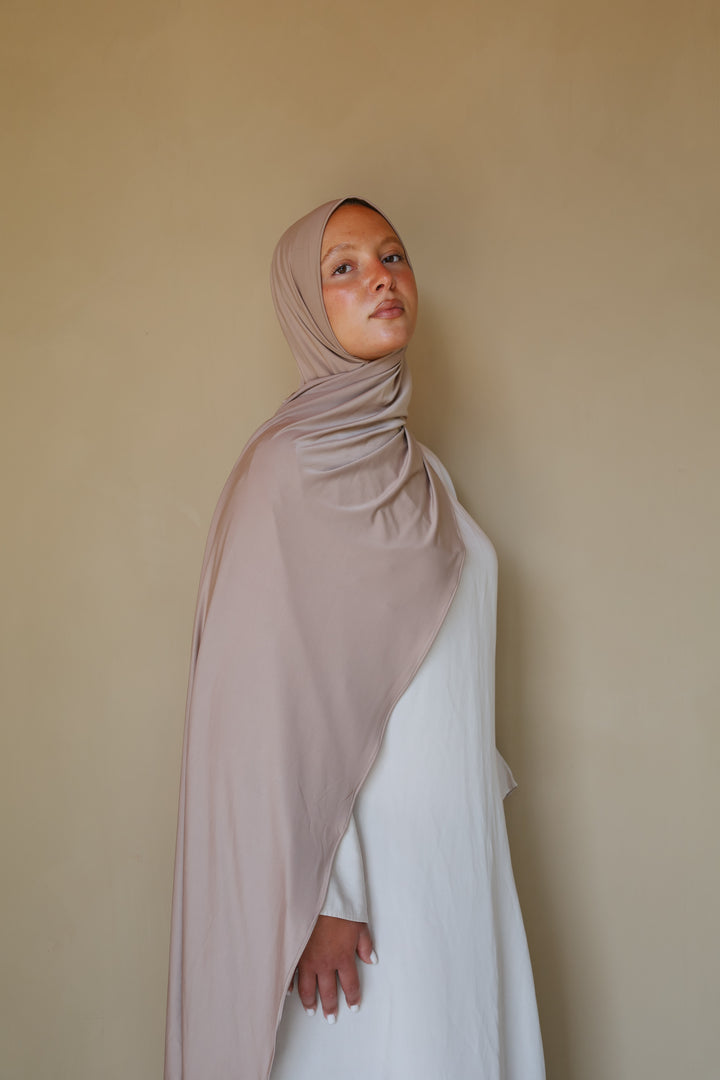 Ivory sandstone liquid jersey scarfs