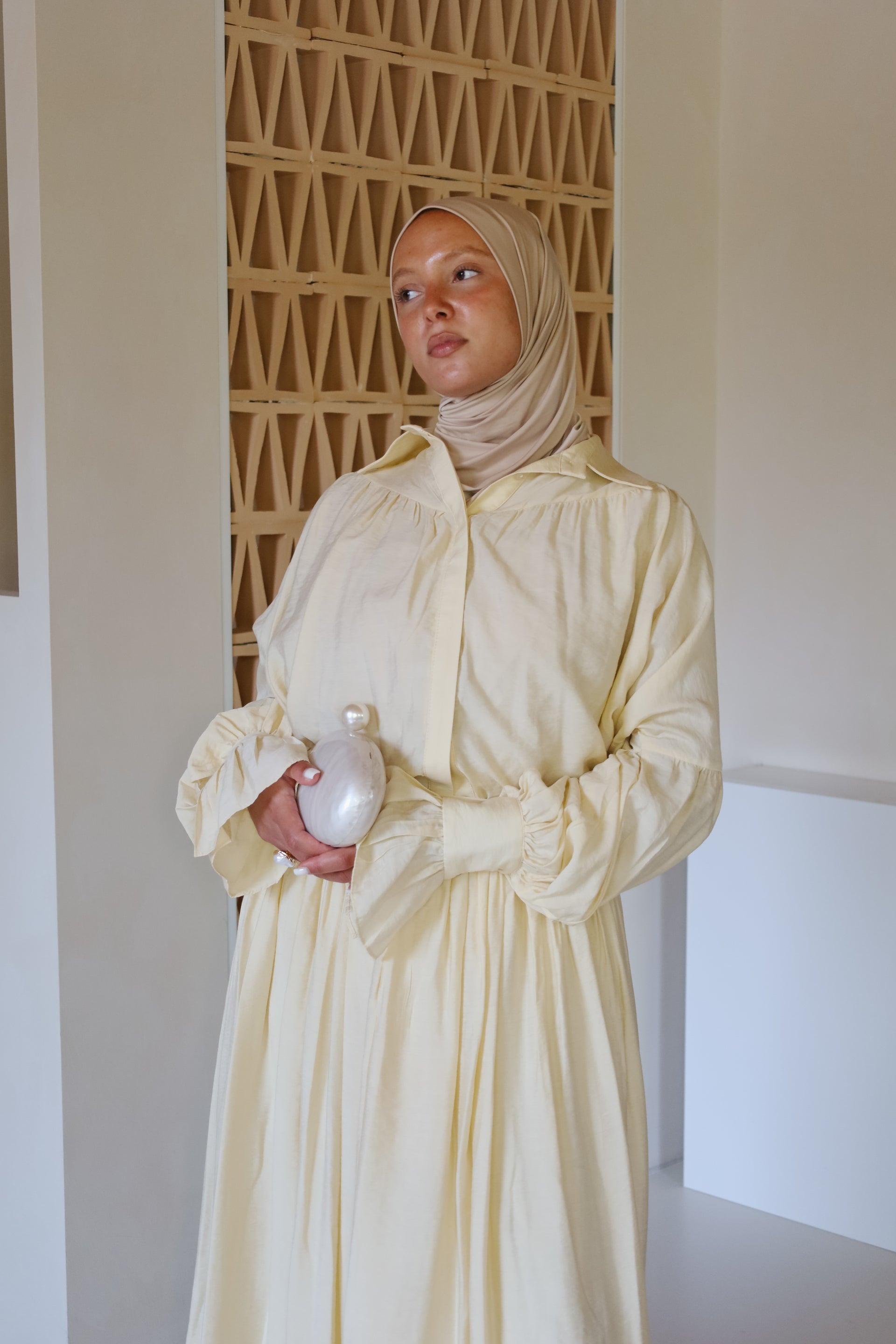 Limonella set | dress in beige